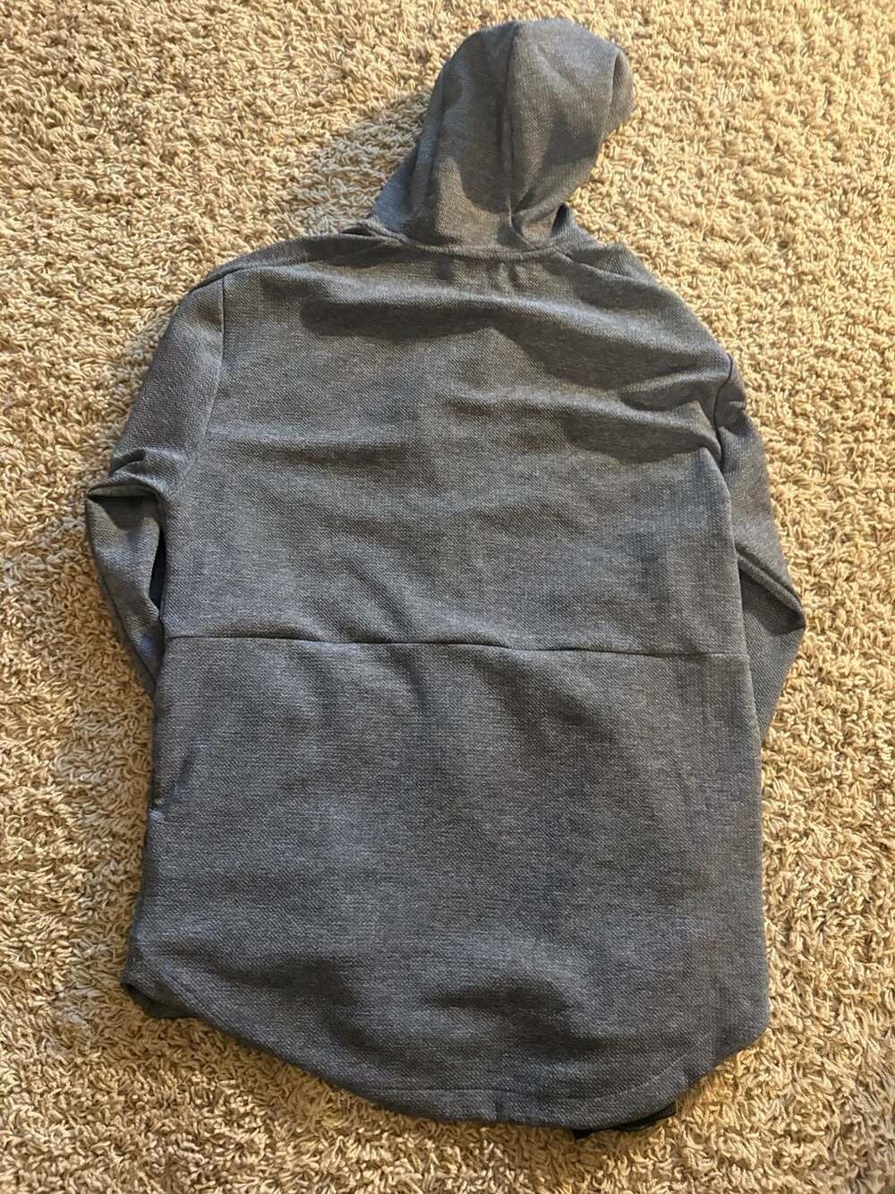 New Balance Full Zip Hoodie Size S Charcoal Herringbone - Picture 3 of 6